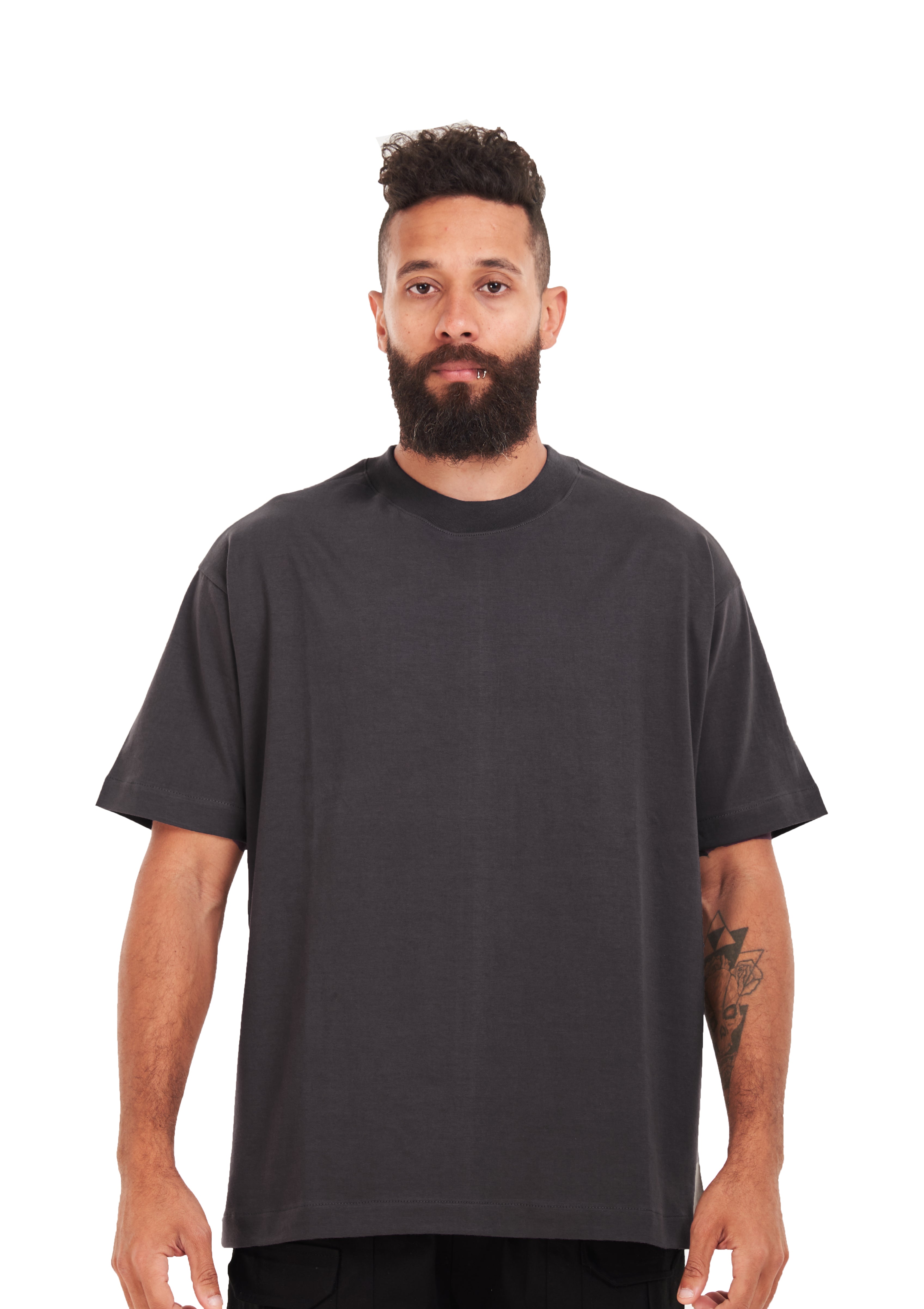 Oversized plain D-Gray T-shirt .
